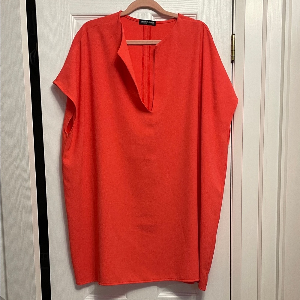 American Apparel coral Tunic mini dress